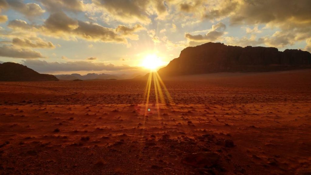 Sonnenuntergang Wadi Rum Jordanien